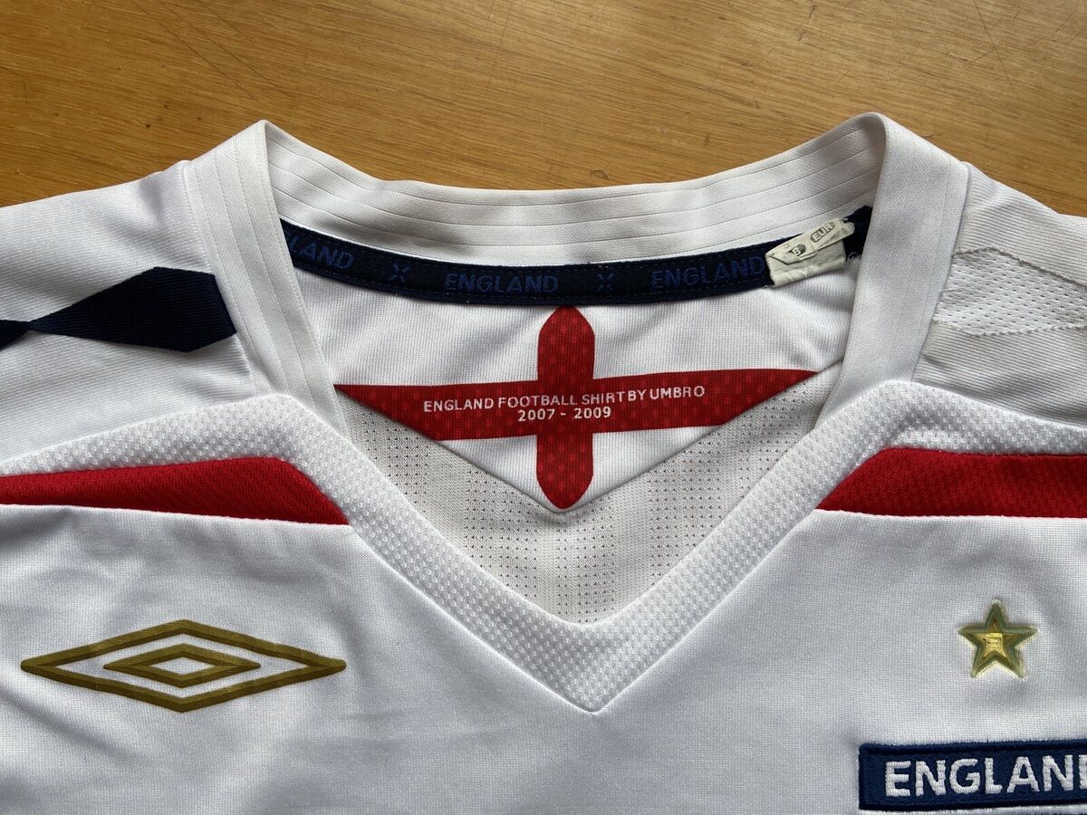 ENGLAND 2008 2009 HOME SHIRT JERSEY LONG SLEEVE UMBRO sz S ENGLAND 2008 2009 HOME SHIRT JERSEY LONG SLEEVE UMBRO sz S