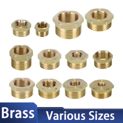 BSP Female to Male Thread Hex Joint Brass Reducing Adaptor Gas Air Water Fuel