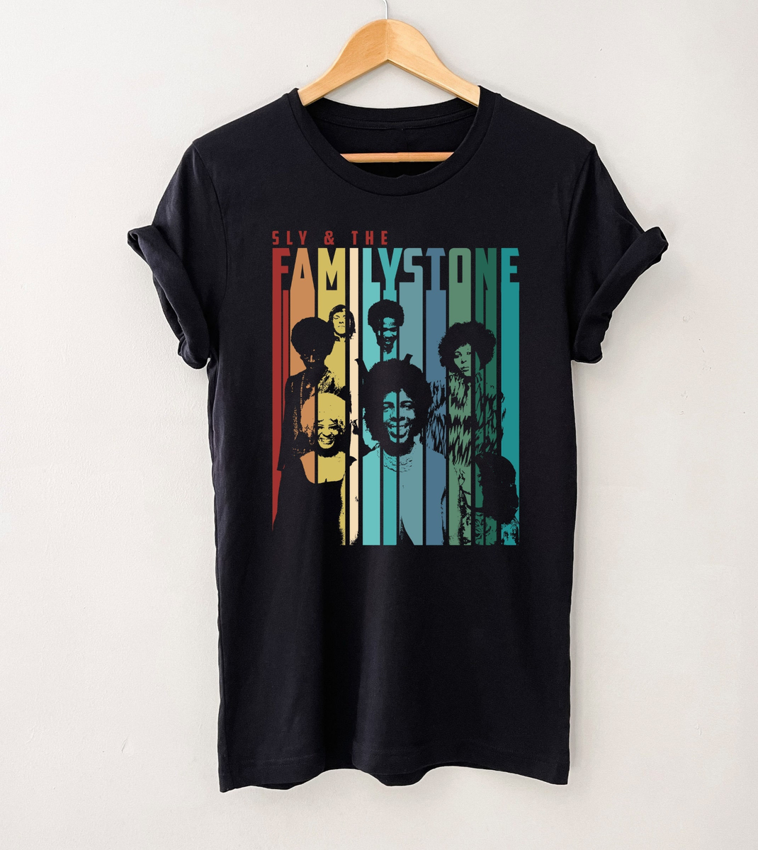 90's fresh jive old skate　Sly Stone Sly and the family stone BLACK T-shirt Unisex All sizes S to 45Xl