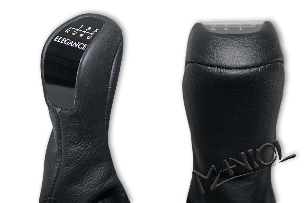 Black Faux Leather Shift Knob – Fits Mercedes W211 E-Class 2002-2005 – Manual Transmission