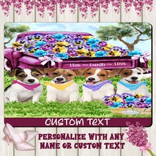 Jack Russell Dog Floor Mat Personalized Pet Door Mat Valentine Day NWT