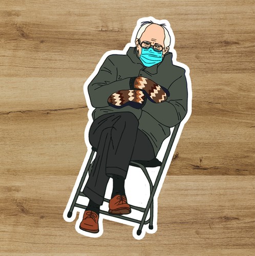 Bernie Sanders Meme Inauguration 2021 Premium Sticker Decal 3.5 in Car ...