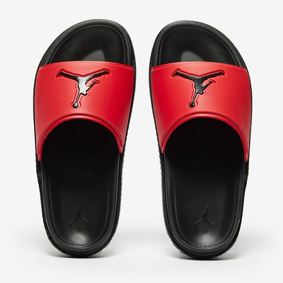 Nike Air Jordan Jumpman Herren Schlappen Slipper Schlappen Sandalen Rot Schwarz UK 9