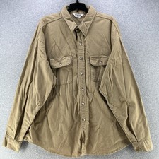 Five Brother Mens Button Shirt 3XL - 19 Brown Long Sleeve Camisa Cotton USA Made