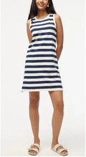 NWT J. Crew Factory Striped Tank Dress, Navy Ivory, CA445, Size Small