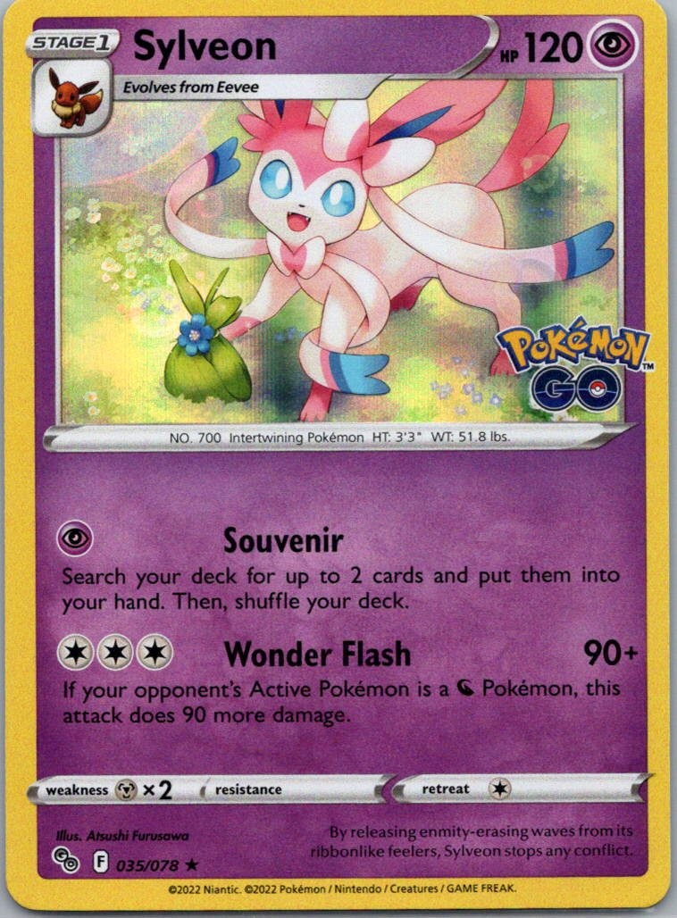 Pokemon TCG Sylveon 35/78 Pokémon GO Holo NM