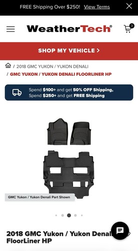 BNNU Weather  Tech Floor Liner HP GMC Yukon 2018