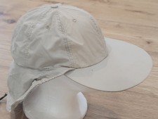 Vintage Columbia Pfg XL Fishing Tan Hat Cap w/ Neck Cover Made In USA