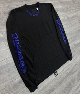 Size Large - Chrome Hearts 1988 Neck Logo Long Sleeve ' Black Blue
