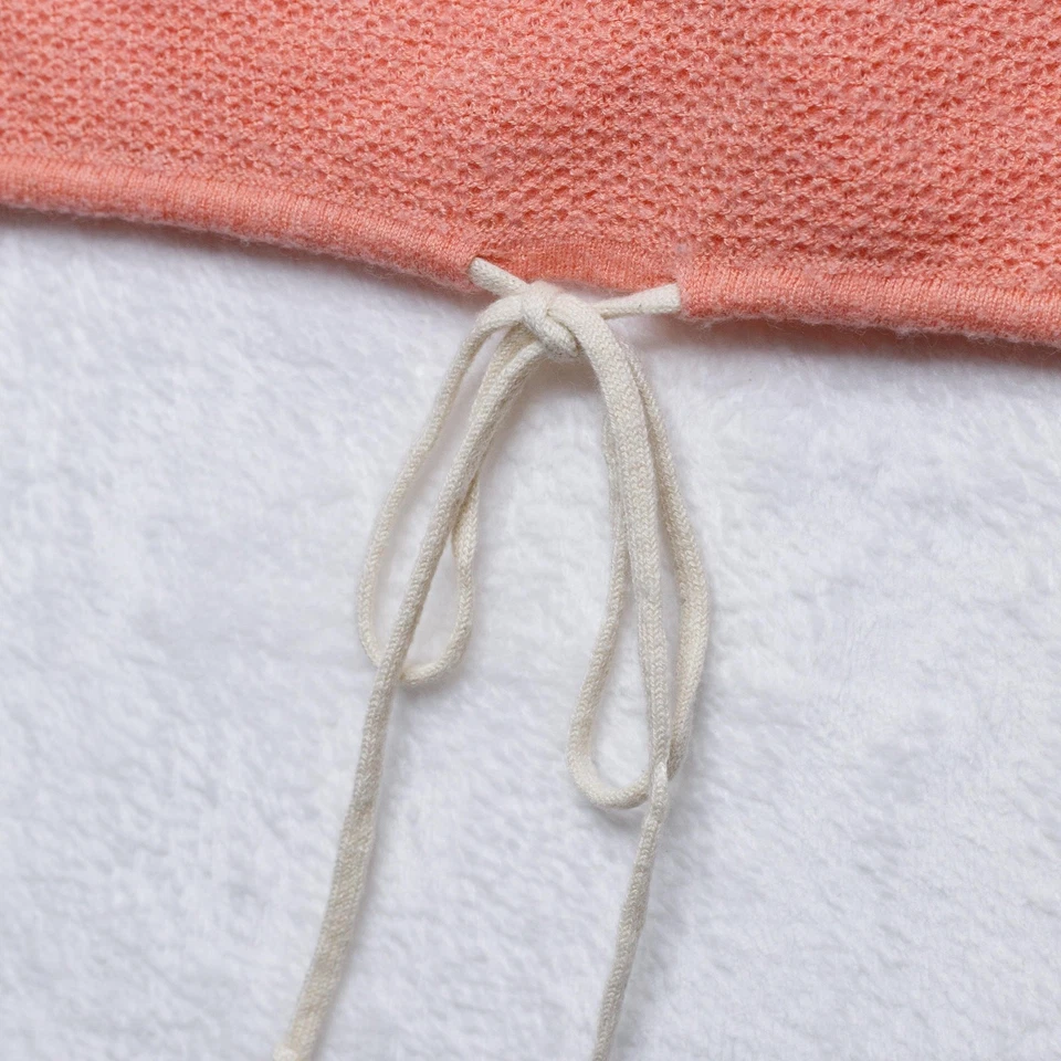 Suéter Sparrow Waffle malha coral gola capuz mistura de lã leve tamanho XS - Imagem 4 de 4