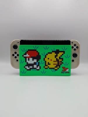 Pokemon 30th Anniversary Ash & Pikachu Dock Cover Faceplate - OG Nintendo Switch