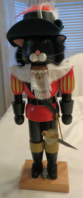 Christian Ulbricht Puss N Boots Cat Nutcracker German Wood w/ Box RARE!!
