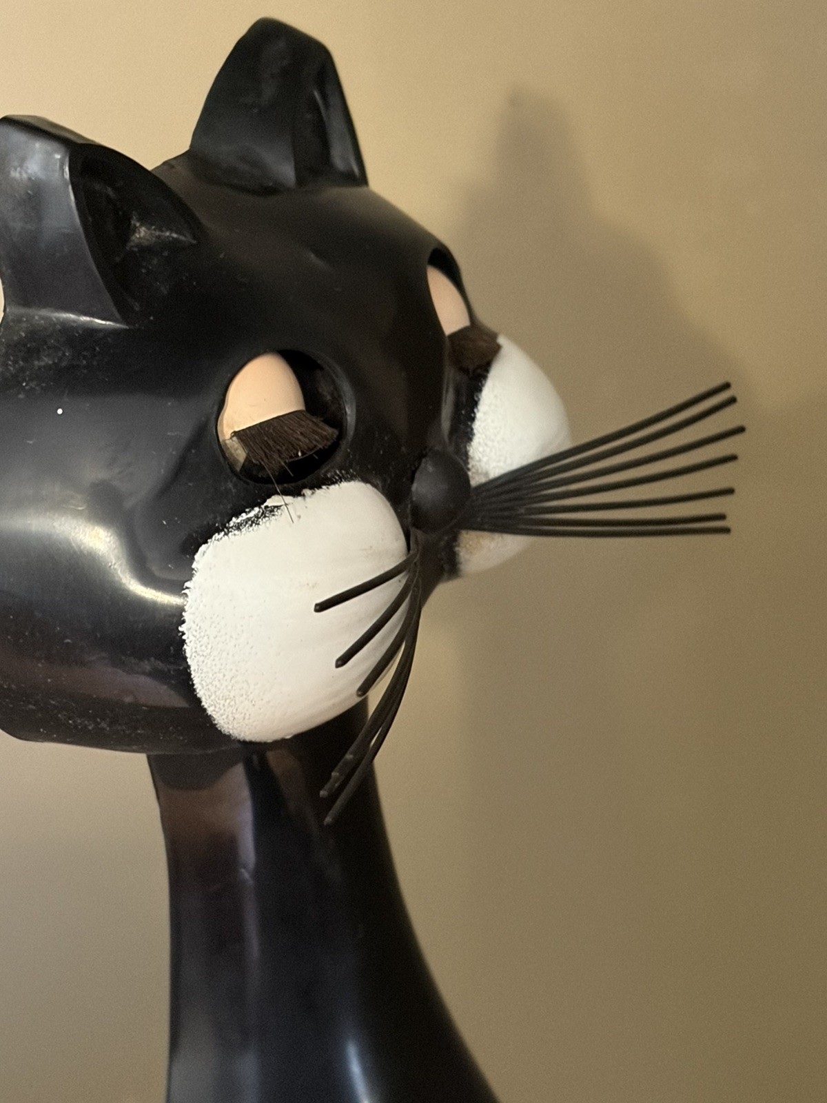 Spartus Cat Eye Binking Wall Clock missing tail for repair or parts please read