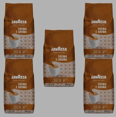 5 x 1 Kg Lavazza Kaffee Bohnen Crema E Aroma