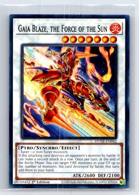 Gaia Blaze, the Force of the Sun DUNE-EN042 Duelist Nexus Yu-Gi-Oh LP