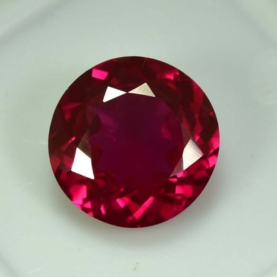 Untreated 5+ Ct AAA Natural Burma Red Ruby Round Cut GIE certified Gemstone
