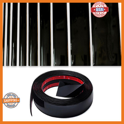 NANSH 16ft Glossy Black Car Molding Trim - Universal Bumper Window Door Body Sid