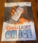 Vintage Beer Sign PUT YOUR COORS LIGHT ON ICE Wolf Hand, Embossed Plastic 1989