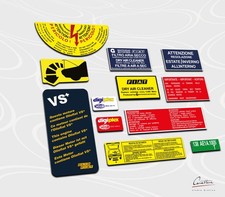 Fiat Rhythm sticker kit also ABARTH and Bertone Cabriolet - 12 stickers