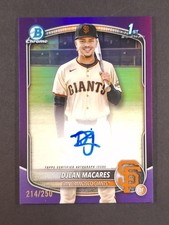 2025 Bowman Chrome DJEAN MACARES 214/250 1st Auto Purple Refractor #CPA-DM
