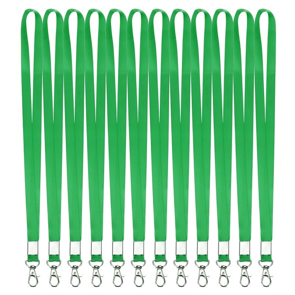 "25 StüCk 18,1\" Polyester Flachband Mit Karabiner FüR SchlüSsel, GrüN"-image