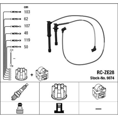 NGK Zündkabelsatz für Ford Probe Mazda 626 Mx-3 Mx-6 Xedos