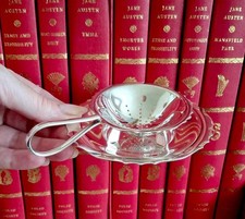 Silver Plated Tea Strainer & Drip Tray Stand Made in England