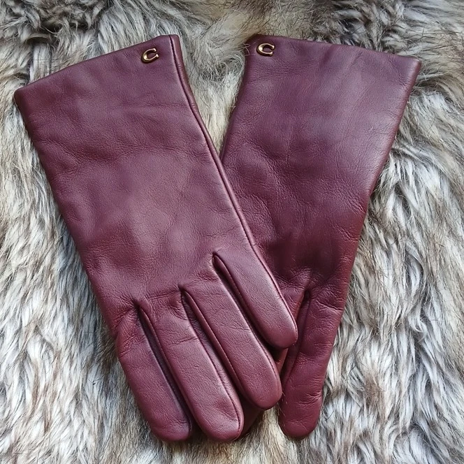 小物 Vintage Coach Cashmere Glove Burgundy Coach Gloves and Mittens for Women for sale | eBay