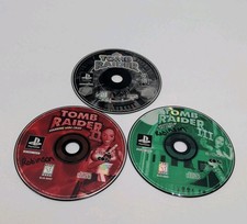 Tomb Raider 1 2 & 3 PS1 Loose Disc Only Play Station 1 Authentic Tested Lot