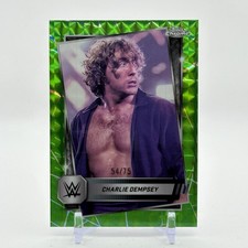 2025 Topps Chrome WWE #200 Charlie Dempsey Neon Green Geometric Refractor #/75