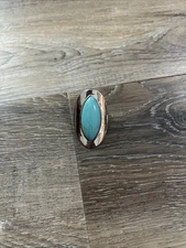 Possibly Turquoise Ring With Potentially Silver, Unsure But Cool