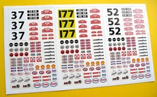 SLOT CAR 1:32 scale 1/32nd Monte Carlo rally Minis stickers fits SCALEXTRIC