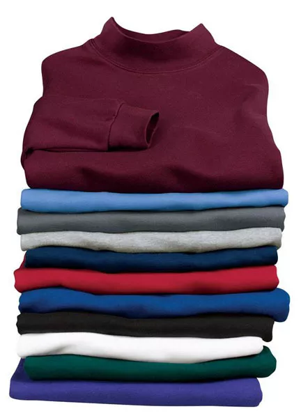 Men's pima cotton mock neck sale