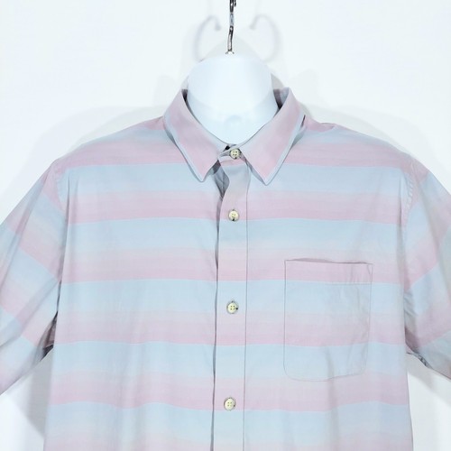Travis Mathew Men's Shirt XL 'Increments' Casual Button Up Short Sleeve Striped - Picture 5 of 8