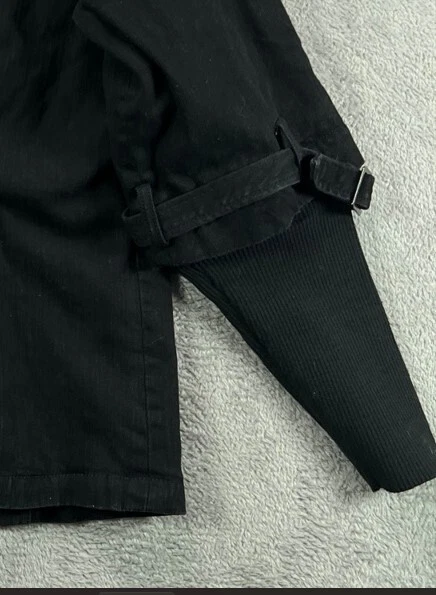 QVC MOTTO YOUR STYLE MANTRA Denim Jacket Womens Large Black Jean Jacket - Image 4 of 4