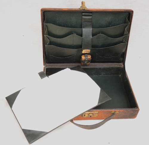 Vintage Gentlemen’s Travelling Leather Case with Inkwell