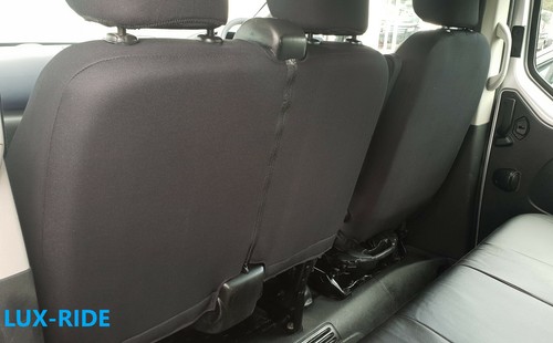 TAILORED FRONT SEAT COVERS For RENAULT TRAFIC 2016 -2025 ART. LEATHER - Picture 4 of 4