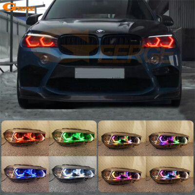 For BMW X5 X6 F15 F16 F85 F86 Concept M4 Iconic Style Dynamic RGB LED Angel Eyes