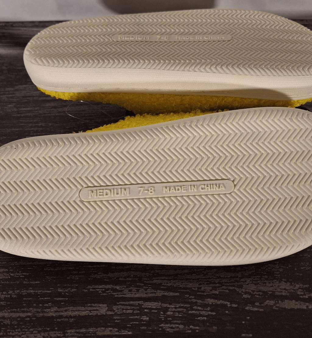 PANTOFOLA D’ORO Ciabatta Adulto Gialla Faccia Sorridente Taglia Media 7 8 NUOVA