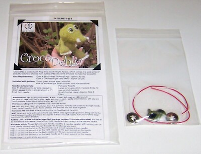Tiny CROCO DEHLIA Animal Knitting Pattern Plus by Cid Hanscom Designs