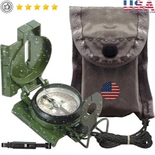 Military Grade Waterproof Lensatic Compass Tactical Navigation Tool Outdoor Use