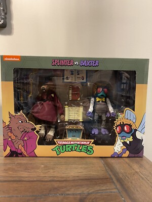 SPLINTER VS BAXTER TMNT 2 PACK NECA TARGET EXCLUSIVE IN-HAND! SAME DAY SHIP FAST