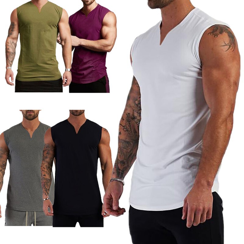 Mens Athletic Tank Top Quick Dry Training Sports Sleeveless T Shirt Singlets