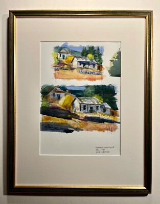 1997 Disney Imagineer JULIE SVENDSEN ''Montana-Marysville'' Watercolor Painting