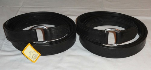 Pair 89 1/2” Ideal Equestrian Leather Carriage Driving Full Size D-Ring Traces - Picture 2 of 12