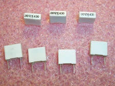 QTY (100) 1200pf 630V 10% MINIBOX POLYESTER FILM CAPACITORS 160-122K630A MALLORY