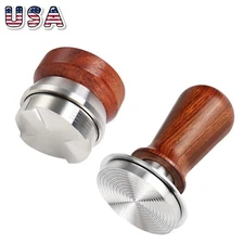 51mm Coffee Tamper Distributor Espresso Barista Calibrated Hammer Leveler Tool