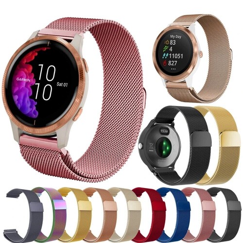 Correa de reloj para Garmin Forerunner 255S 265S 245 55 158 165 265 255 955 milanés - Imagen 2 de 32