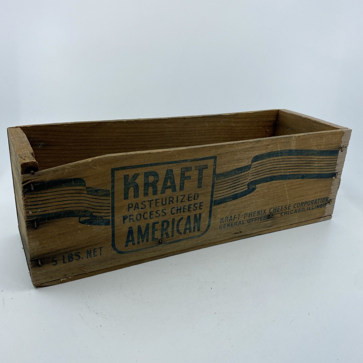 極希少 1920's vintage kraft cheese company Vintage Kraft American Wooden Pasteurized Process 2lb. Cheese