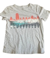 Gap Kids Boys Short Sleeve T Shirt Size Medium 8 Surfboards Gray